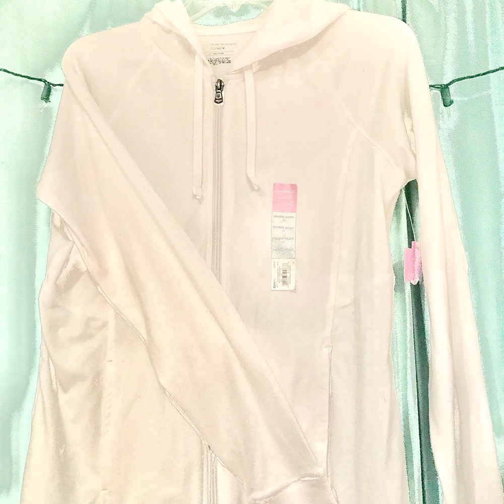 Drytek white Hooded Jacket